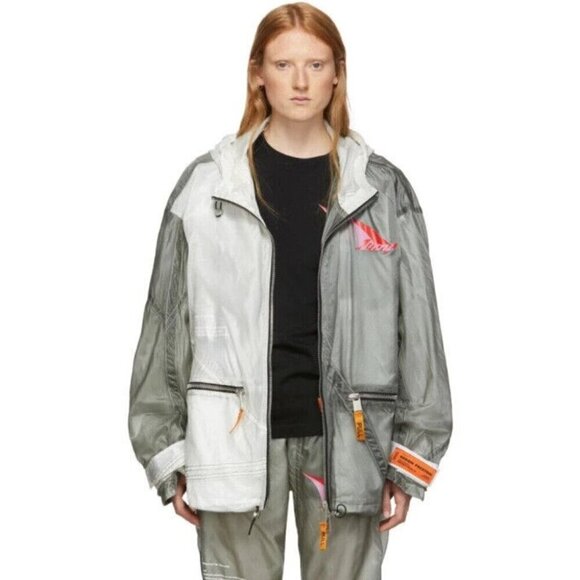 Heron Preston Exclusive Jump Jacket XXS Oversized Unisex Gray NWT Grail! - Picture 1 of 16